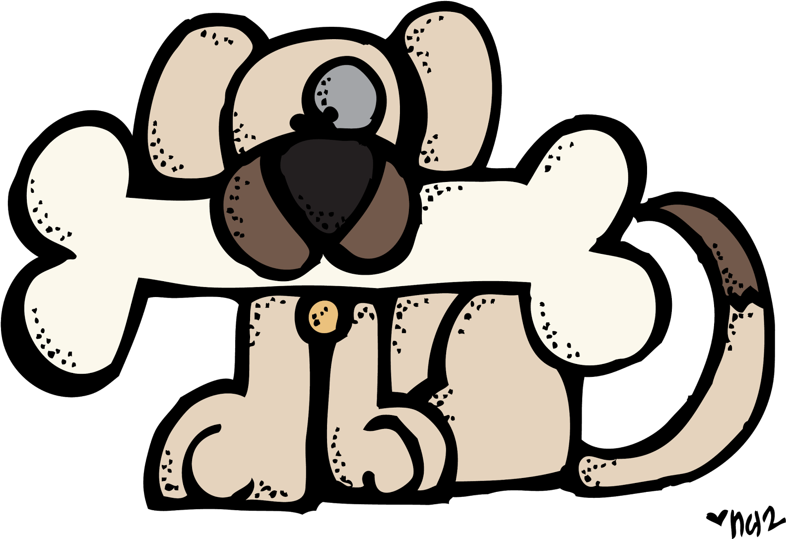 Download Free Dog Bone Clipart Png - Dog Clip Art Melonheadz PNG Image ...