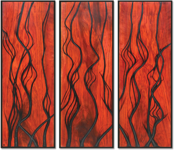 Burnt Panel Triptych No - Triptych (1000x622), Png Download