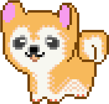 Download Doge - Cute Pixel Art Grid PNG Image with No Background ...