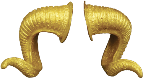 Ram Horns Gold - Gold Ram Horn Png - Free Transparent PNG Download - PNGkey