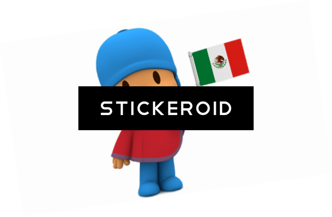 Pocoyo Holding Mexican Flag - Illustration - Free Transparent PNG ...