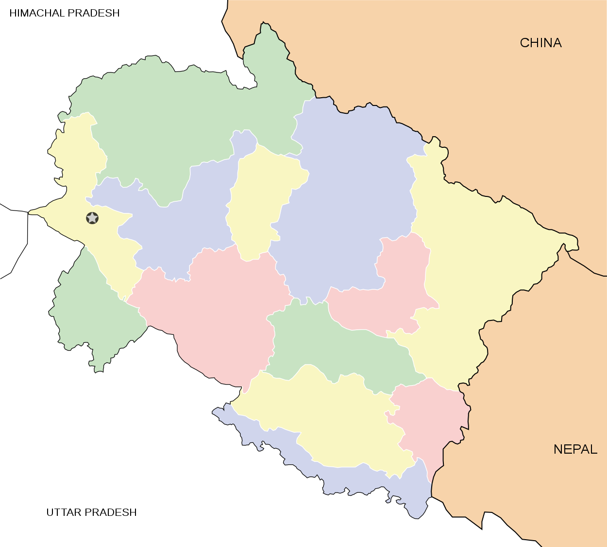 Uttarakhand Locator Map - Uttarakhand Map - Free Transparent PNG ...