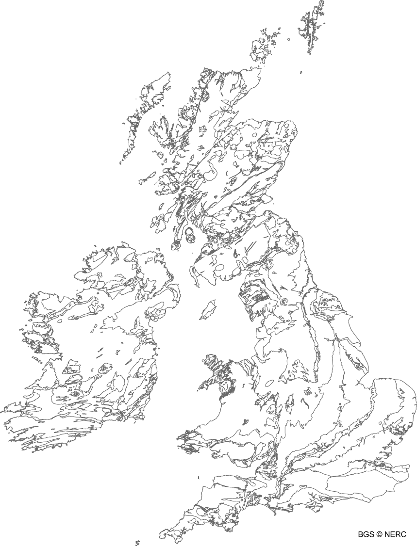 Download Through Time Online Change - Geological Map Of Uk Black And White  PNG Image with No Background 