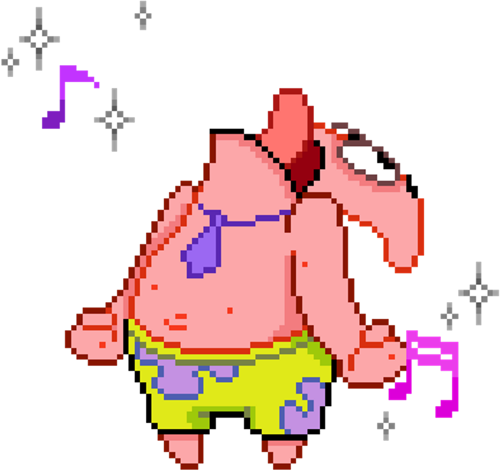 Patrick Pixel Art Spongebob Free Transparent Clipart Clipartkey Images And Photos Finder