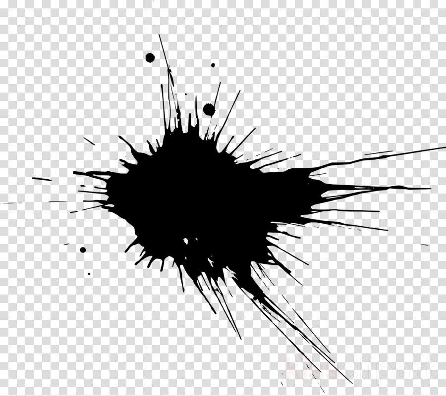 Download Ink Splatter Logo Clipart Black And White - Splatter Paint 