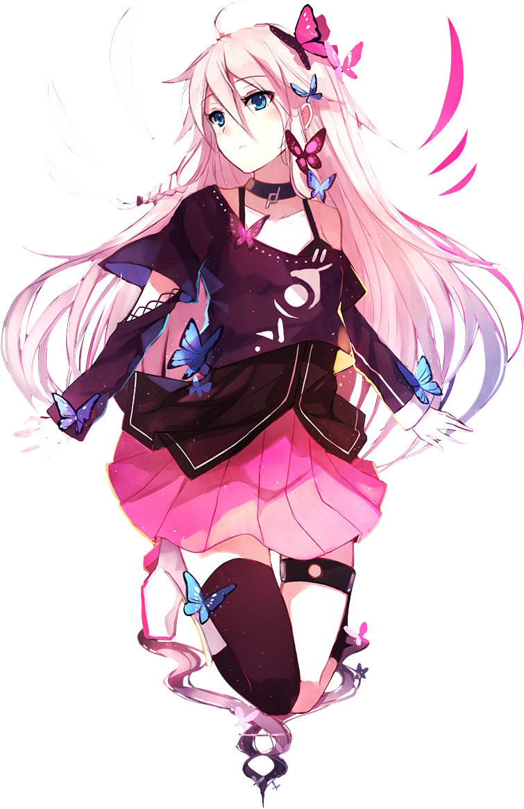 Download Anime Girl Pink Hair Png Luka Vocaloid Hd Iphone Png Image