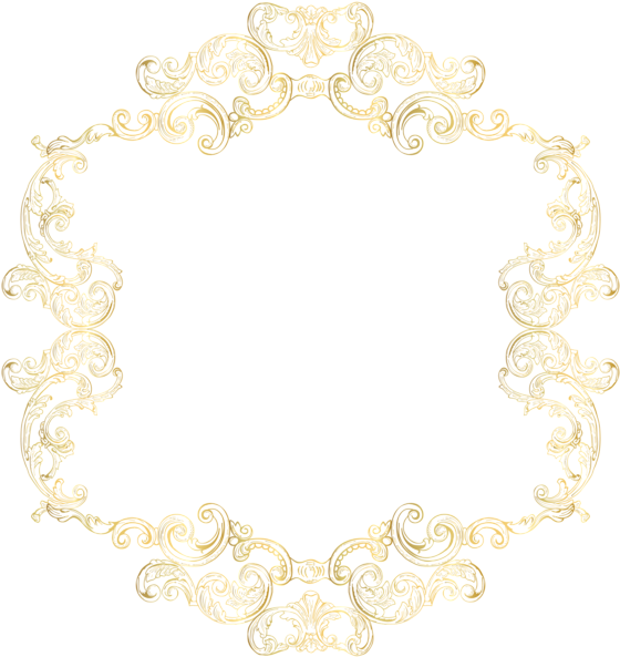 Gold Vintage Border Frame Clip Art Png Image - Gold Vintage Frame Png ...