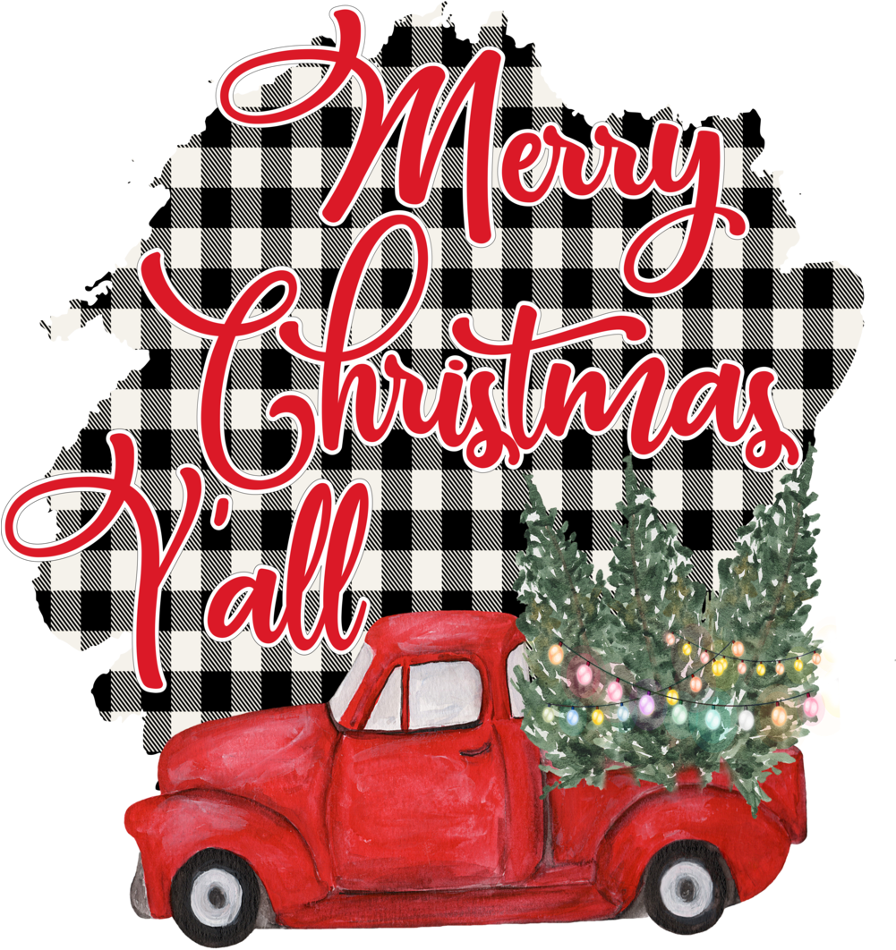 Download Old Truck Merry Christmas PNG Image with No Background 
