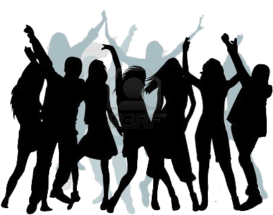 Download Group Dance Silhouette Png Png - Group Dancing Silhouette Png PNG  Image with No Background 