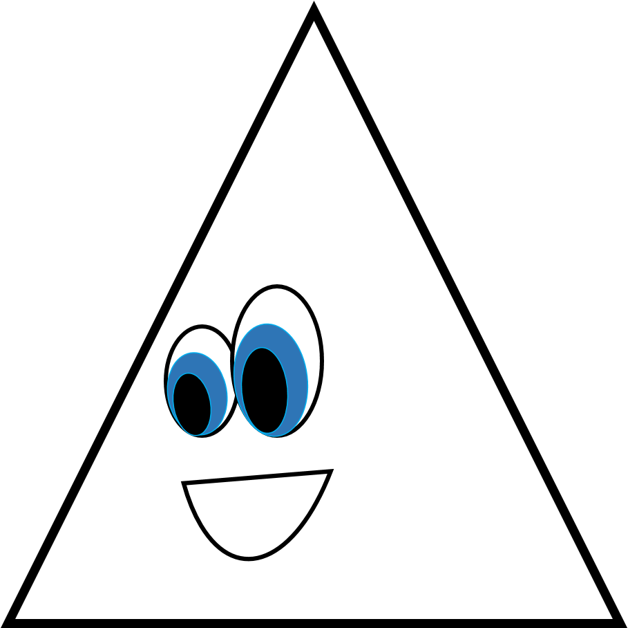 triangle black and white clipart