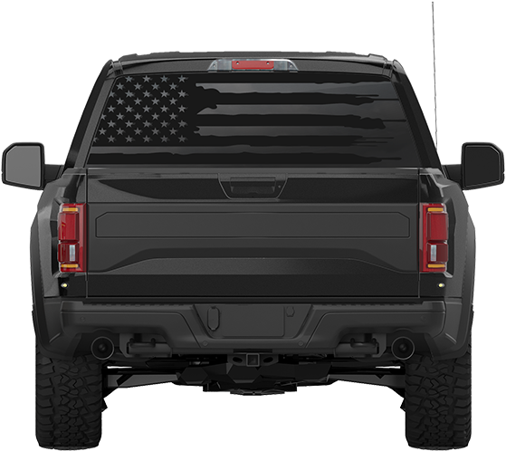 Download Truck Back Window Decals American Flag In Back Of Truck PNG   461 4611410 Truck Back Window Decals American Flag In Back 