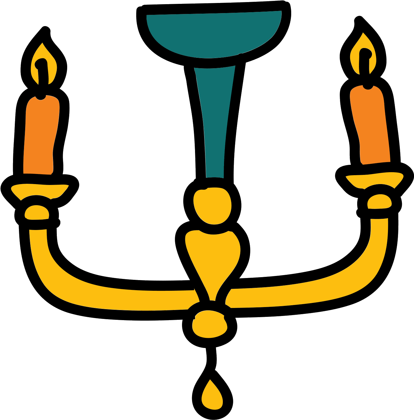 Chandelier Icon - Candle (1600x1600), Png Download