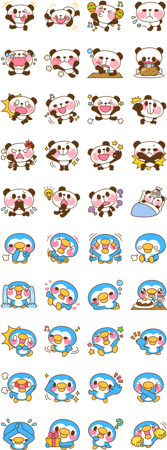 Download Pandas And Birds Kawaii Stickers Cute Stickers Emoji Fullmetal Alchemist Printable Sticker Png Image With No Background Pngkey Com