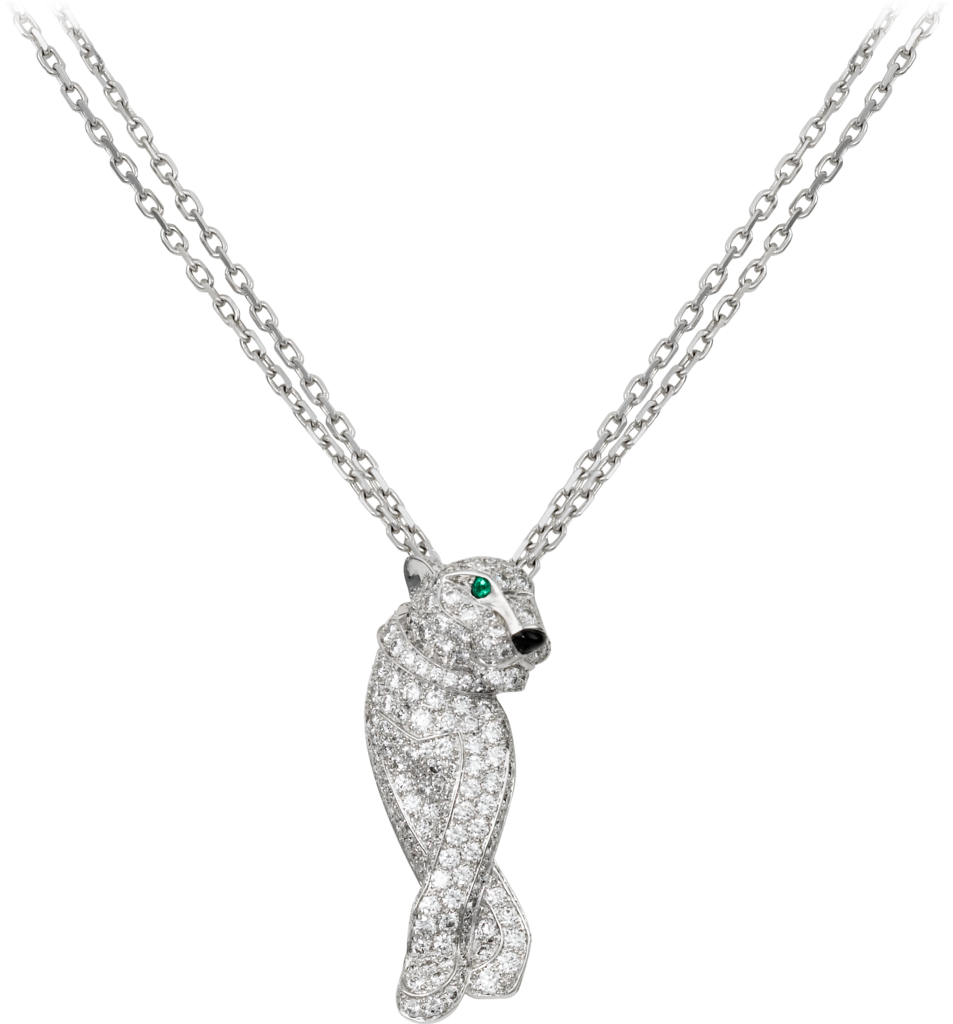cartier diamond panther necklace