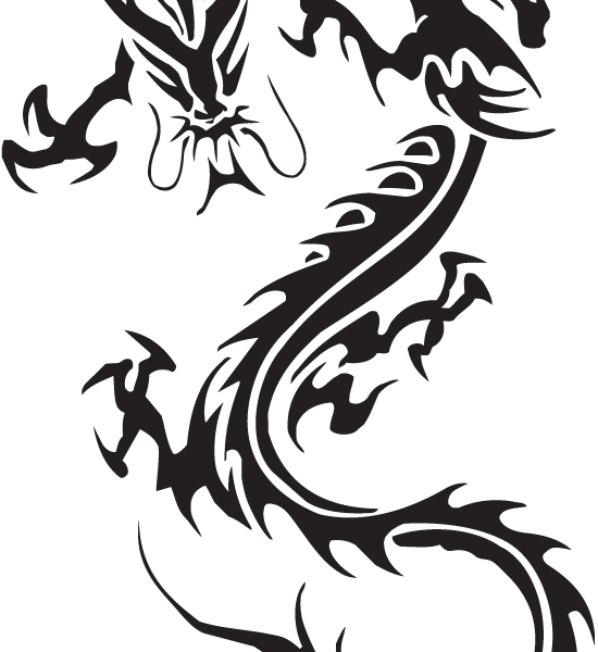 a black and red dragon tattoo design on a white background Stock  Illustration | Adobe Stock