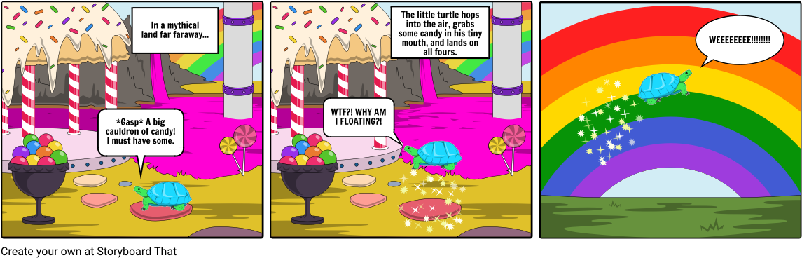 Billy The Turtle Gets Magical Powers From Some Weird - Candy (1164x385), Png Download