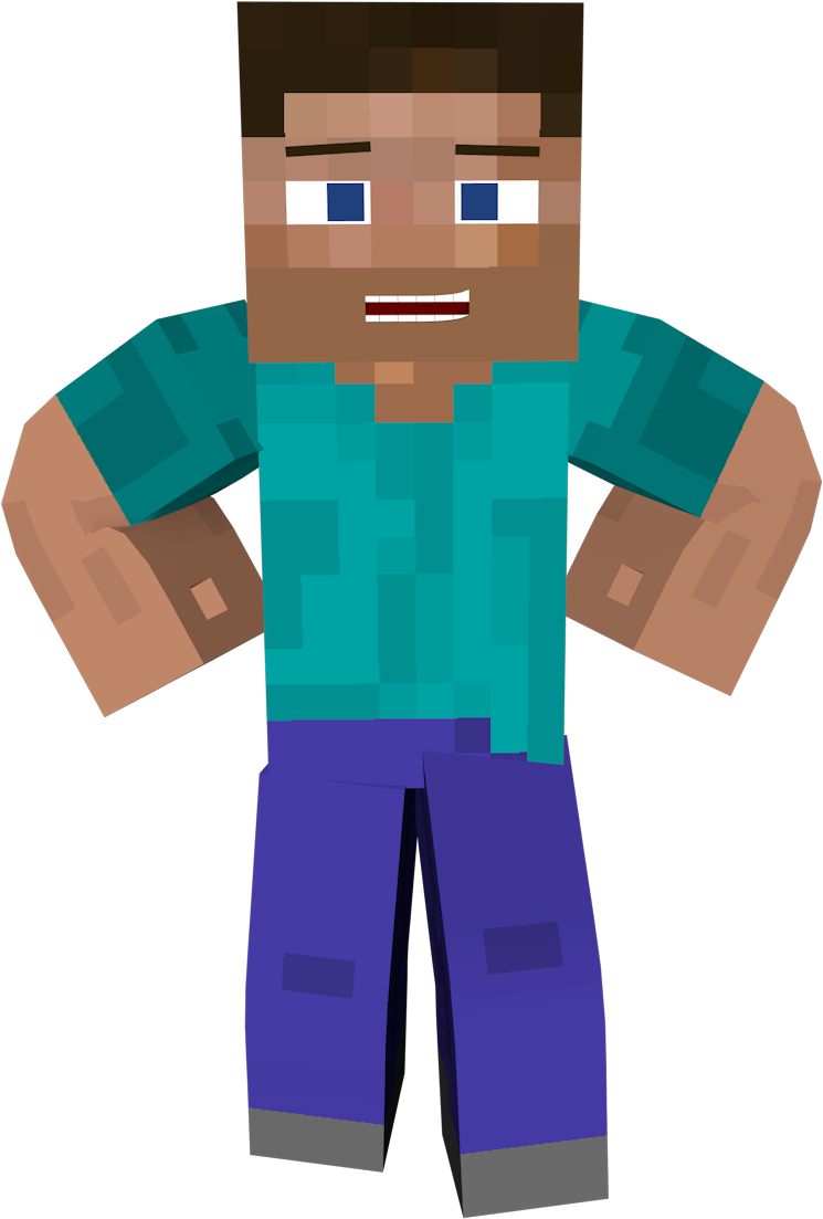 Download Minecraft Steve Skin Render PNG Image with No Background -  