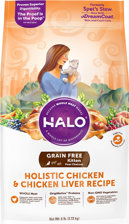 Black Friday Deals - Halo Holistic Dry Cat Food For Sensitive Stomachs, (800x750), Png Download