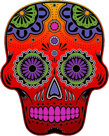 Sugar-skull - Skull - Free Transparent Png Download - Pngkey