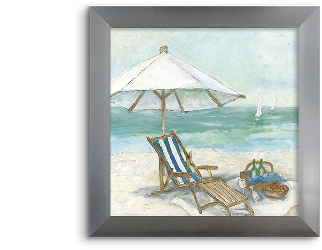 Download Coastal Watercolor ~ Fence - Seaside Chair Digitally Printed ...