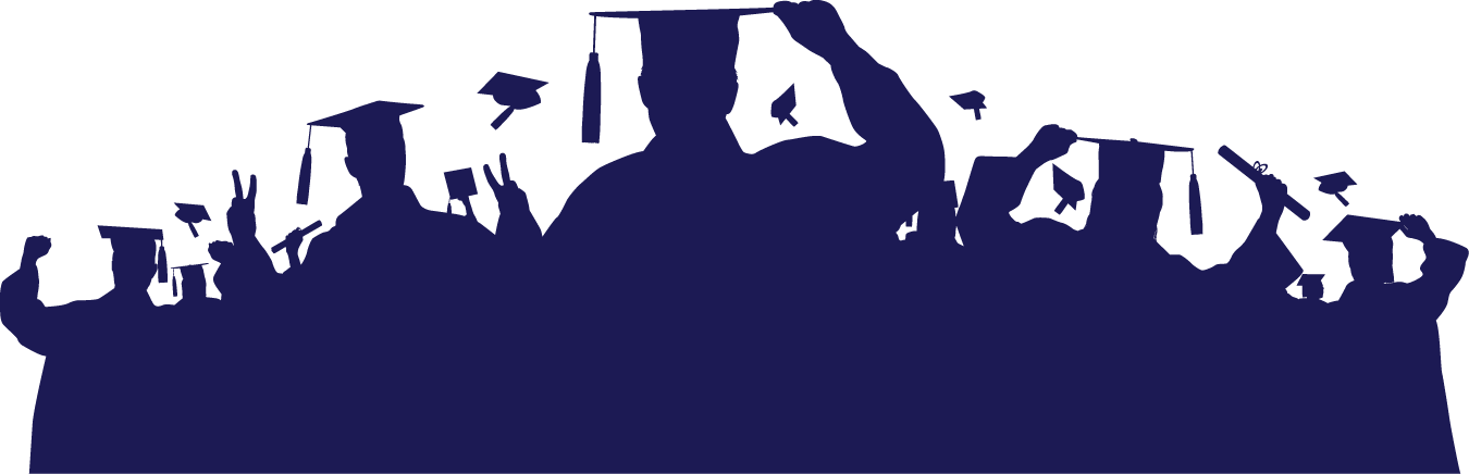Download Grad Vector Blue Silhouette Graduation Png Image With No Background Pngkey Com