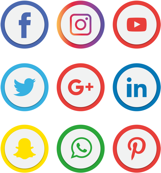 Download Social Media Icons Set - Facebook Instagram Whatsapp Png PNG ...