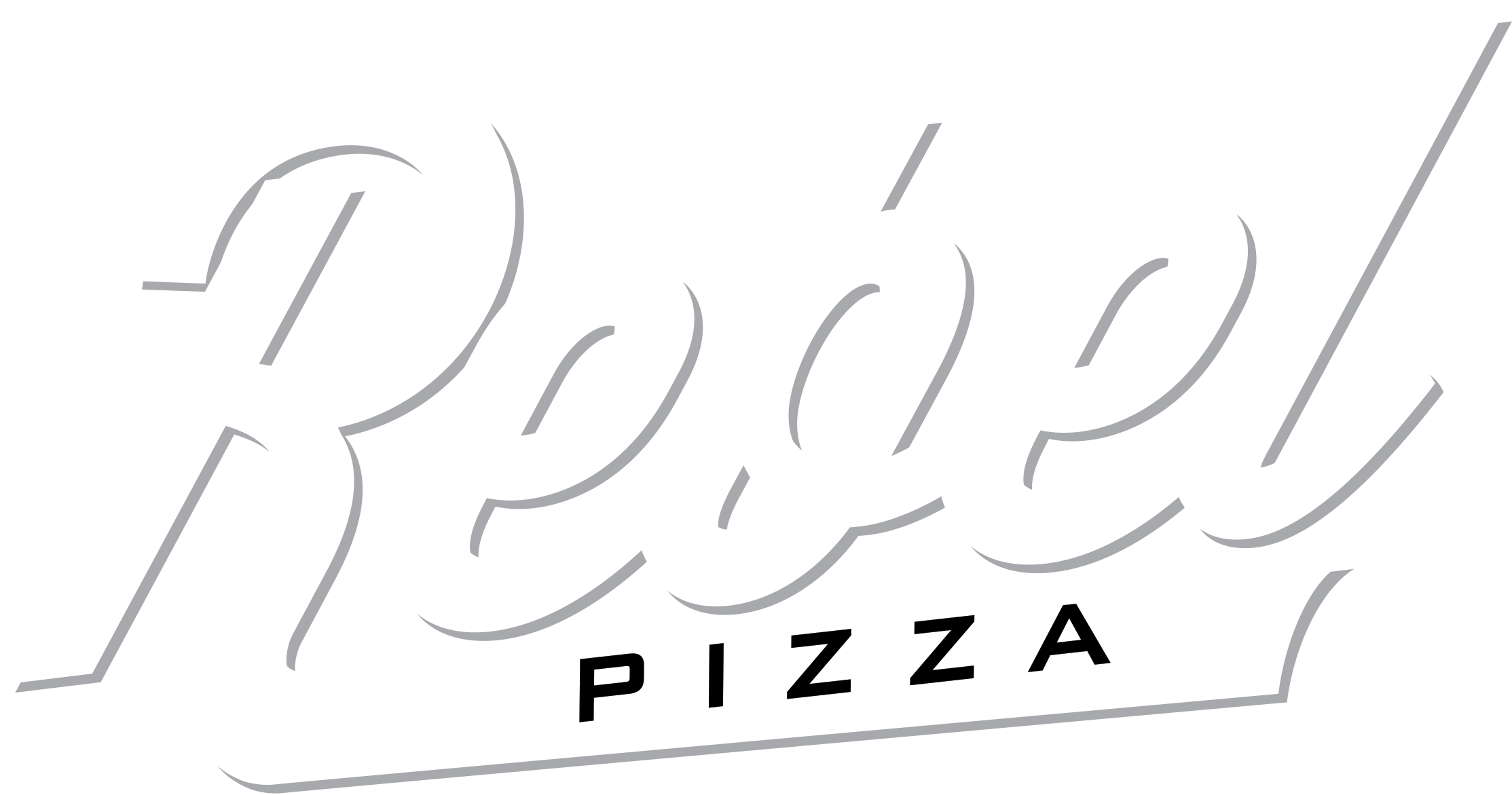 Simplified Logo White Png - Rebel Pizza (2227x1172), Png Download