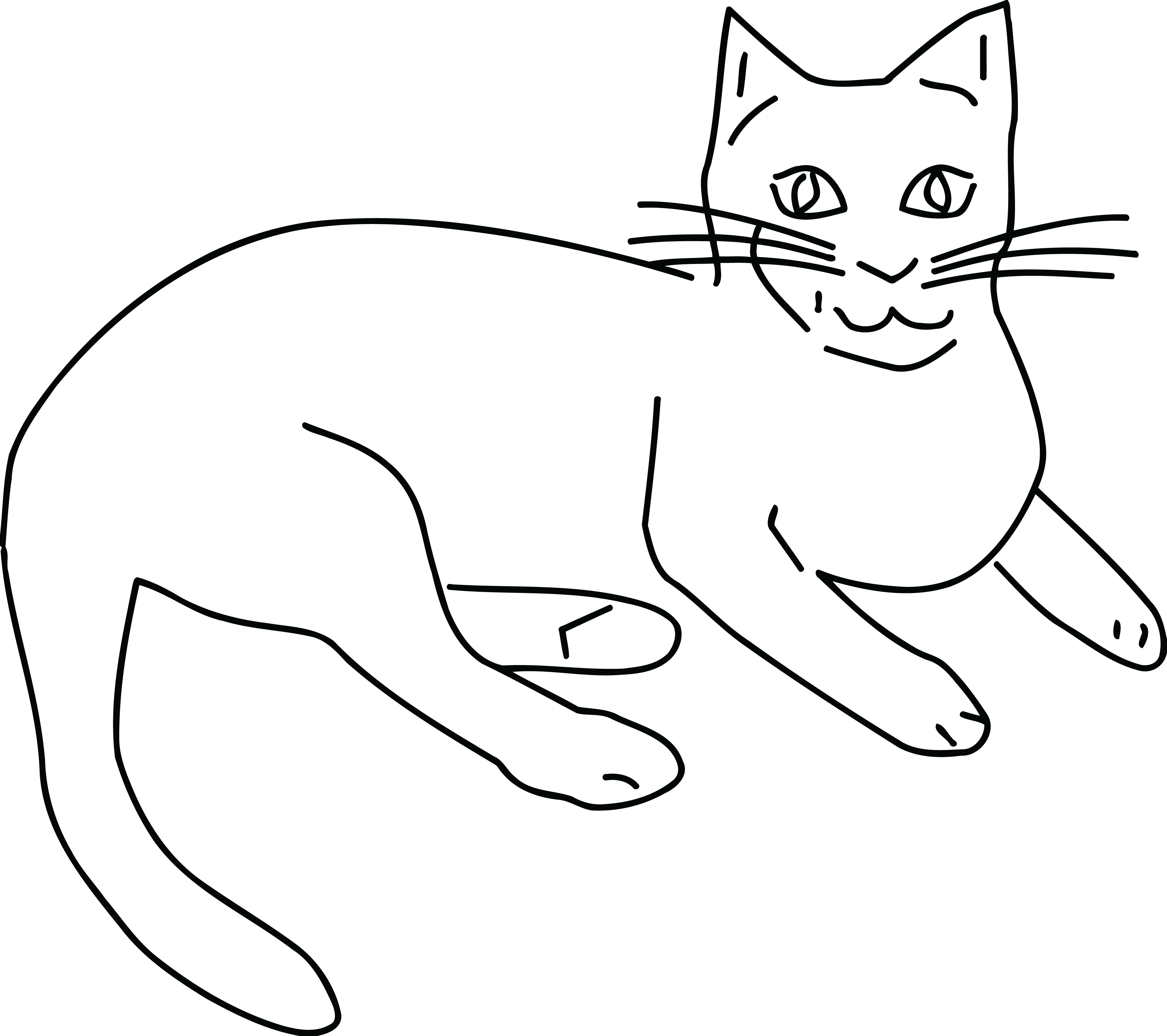 Free Clipart Of A Black And White Cat - White Cat Png Clip Art - Free ...