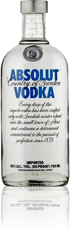 Download Absolut Blue Label Vodka Delivery London - Absolut Vodka - 1 L  Bottle PNG Image with No Background 
