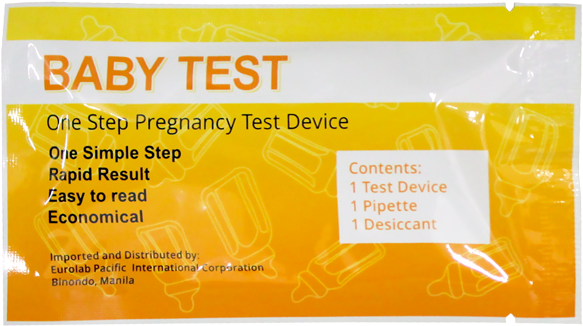Baby Test Pregnancy Test Deluxe Plate - Tan (868x1010), Png Download