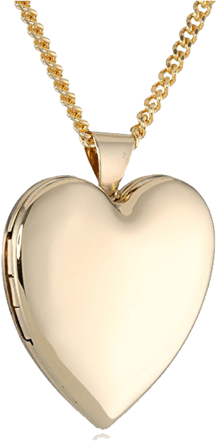 Download Hand Polished 18k Gold Plated Heart Chain Locket Necklace Necklace Png Image With No Background Pngkey Com
