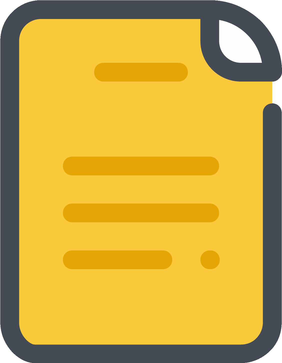 Download Yellow Document Icon - Computer File PNG Image with No ...
