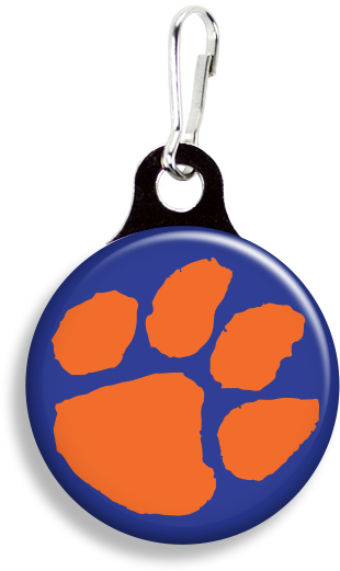 Clemson Tiger Paw - Zoogee Pzp1ds-b - Zipper Pulls 3/4