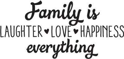 Quotes About Happiness And Laughter Cool Family Is - Calligraphy - Free