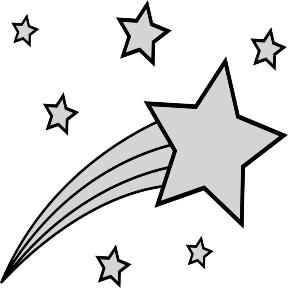 Download Shooting Star Colouring Page PNG Image with No Background ...