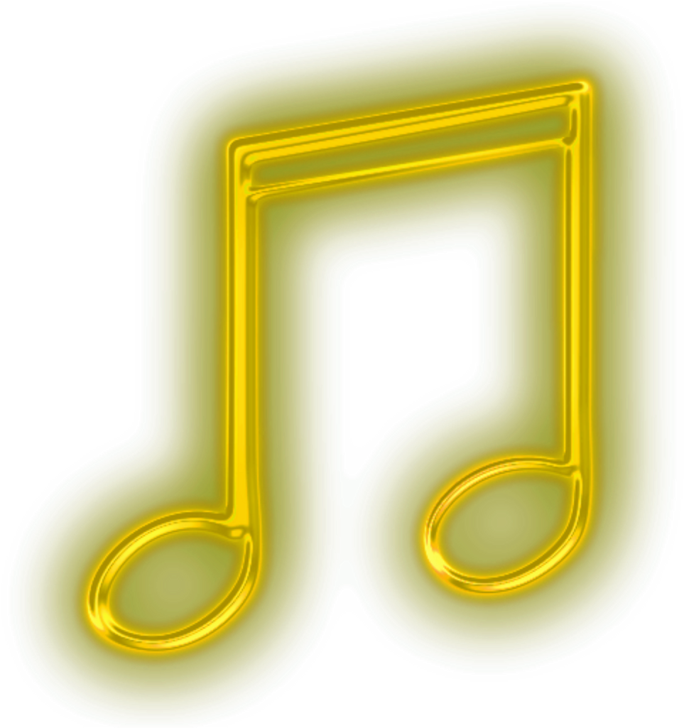Ftestickers Music Musicnote Neon Yellow (1024x1024), Png Download