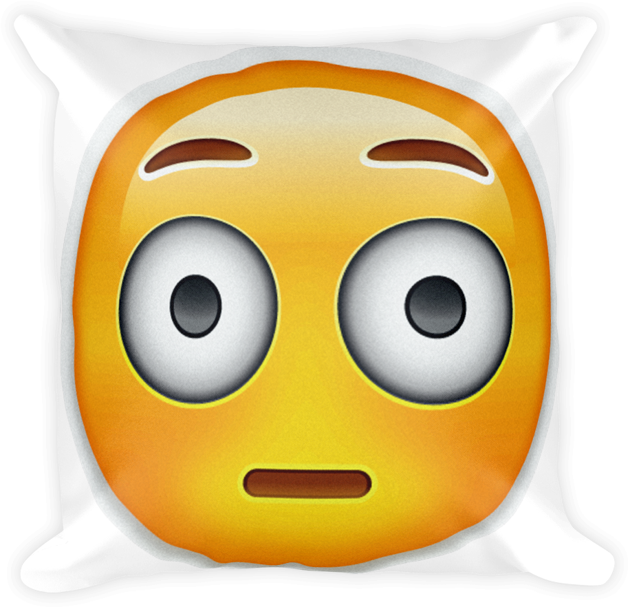 Download Emoji Pillow - Flushed Face - Clip Art PNG Image with No ...