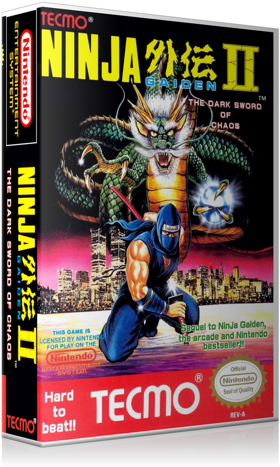 Nes Ninja Gaiden 2 Retail Game Cover To Fit A Ugc Style - Ninja Gaiden ...