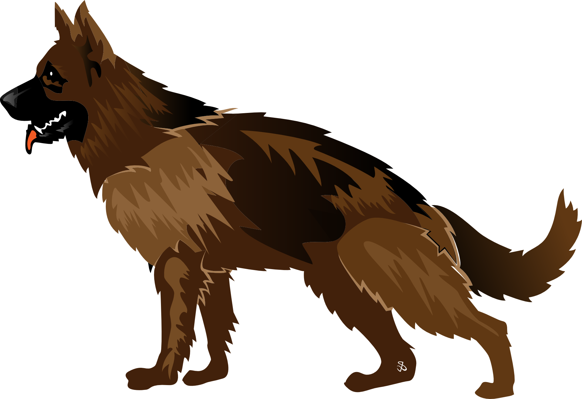 Download Dogs Vector German Shepherd German Shepherd Dog Free Vector Png Image With No Background Pngkey Com