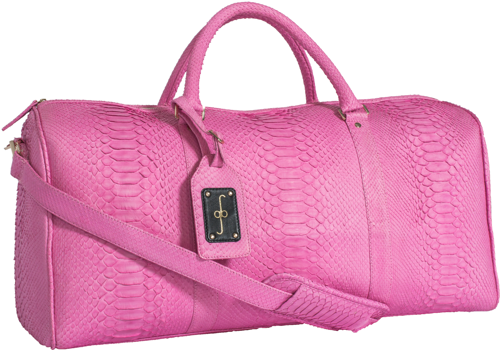 Duffel Bag In Pink Python - Handbag (2048x1367), Png Download