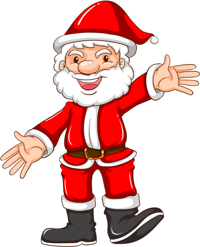 Download 1 - Christmas Santa Claus Drawings With Tree PNG Image with No ...