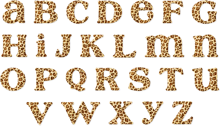 Cheetah Print Font - Leopard Print Alphabet Letters - Free ...