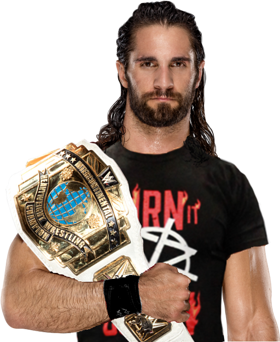 Download Seth Rollins With Intercontinental Title PNG Image with No ...