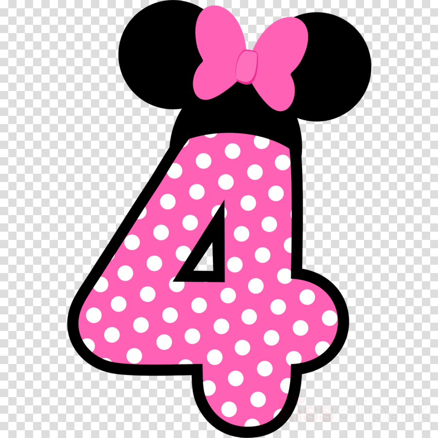 Download Numero 4 Minnie Clipart Minnie Mouse Mickey - Numero Minnie ...