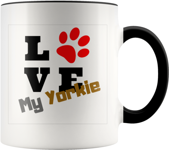 Download Love My Yorkie Two Toned 11oz Coffee Mug 37 Years Married