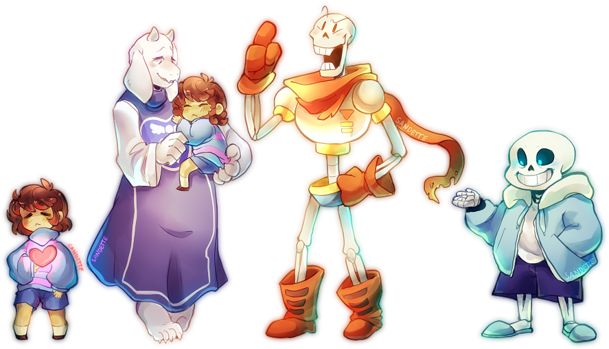 Download Ex, - Undertale Character Lineup PNG Image with No Background ...