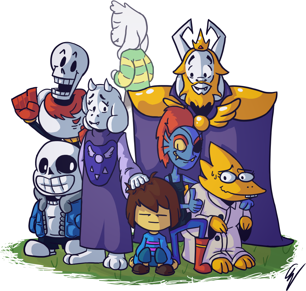 Asriel Asgore Papyrus Sans Toriel Frisk Undyne Undertale