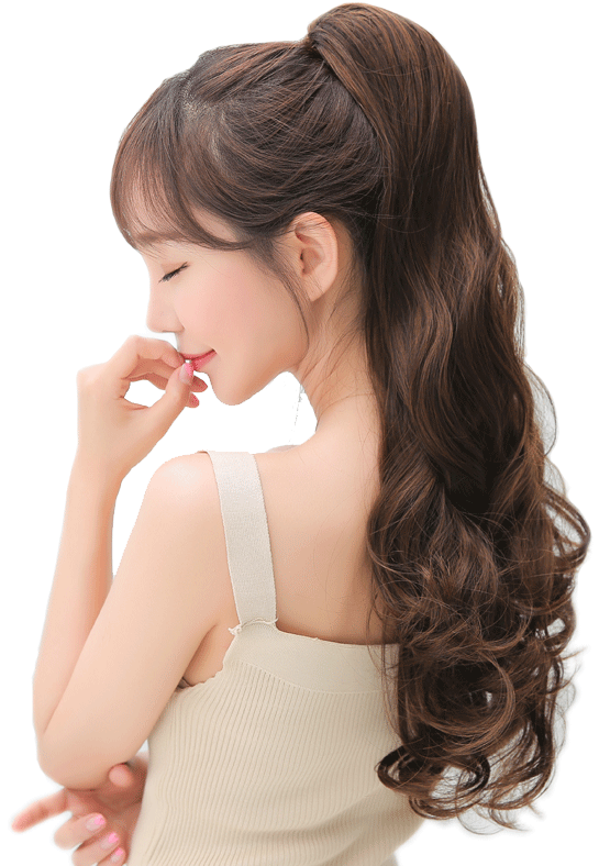 Female Long Curly Hair - Ponytail - Free Transparent PNG Download - PNGkey