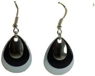 Download An Elegant Pair Of Black And White Sparkle Earrings - Earrings ...