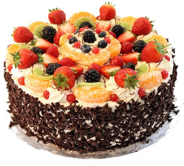 Download Fruit Fiesta Cake Decorating Ideas Fruit Gateau Birthday Cake Png Image With No Background Pngkey Com